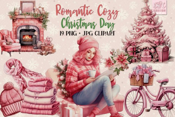 Download Watercolor Romantic Cozy Christmas Set - Cozy christmas Collection