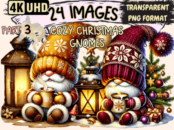 Download Cozy Christmas Gnomes Clipart P3 - Cozy christmas Collection