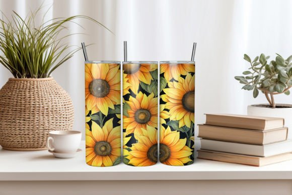 Download Watercolor Sunflower PNG Tumbler Wrap - Watercolor sunflower png Collection