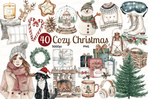 Download Cozy Christmas Clipart Rustic Christmas - Cozy christmas Collection