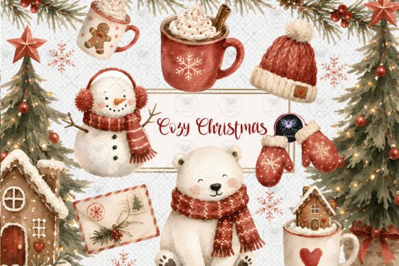 Download Cozy Christmas Wonderland Clipart - Cozy christmas Collection