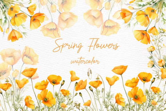 Download Wild Floral Clipart Orange Flowers - Wild floral clipart Collection
