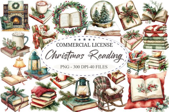 Download Cozy Christmas Reading Clipart - Cozy christmas Collection