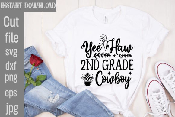 Download Yee Haw 2nd Grade Cowboy SVG Cut File - Premium Bundle