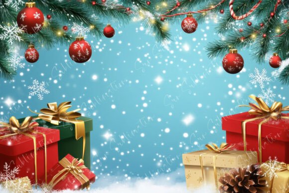 Download Festive Christmas Scene with Decorated - Christmas scene Collection